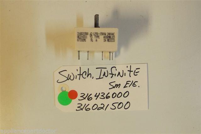 FRIGIDAIRE Stove 316436000 316021500 Switch,infinite ,small Element USED PART FRIGIDAIRE Stove 316436000 316021500 Switch,infinite ,small Element USED PART